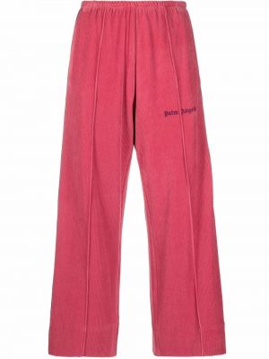 Pantaloni sport cu imagine Palm Angels roz