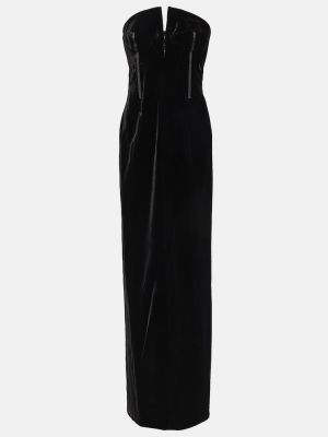 Βελούδινη μάξι φόρεμα Tom Ford μαύρο