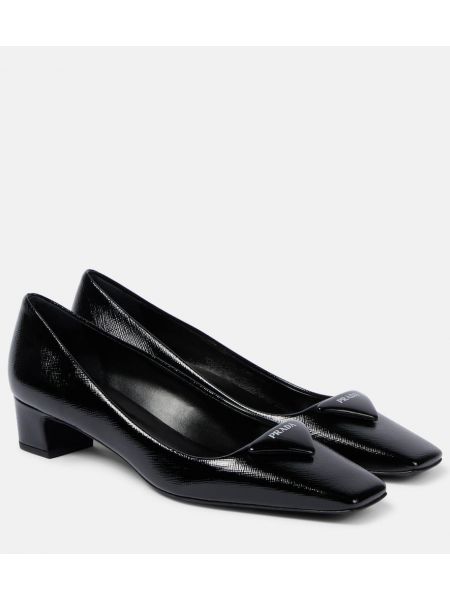 Patent læder læder pumps Prada sort