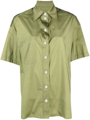 Saténová košile Sandro zelená