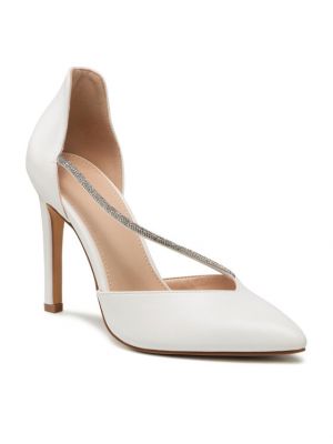 Полуотворени обувки с ток Jenny Fairy бяло