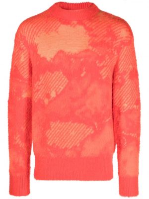 Pleten pulover iz žakarda Feng Chen Wang oranžna