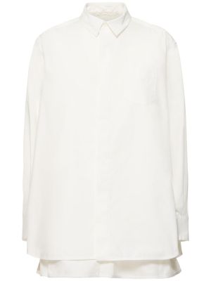 Bavlnené mini šaty Sacai biela