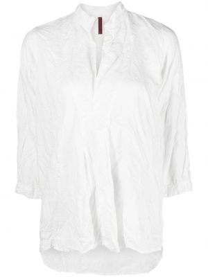 Βαμβακερή μπλούζα με λαιμόκοψη v Daniela Gregis λευκό