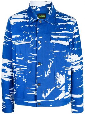 Bavlnená košeľa s potlačou s abstraktným vzorom Agr