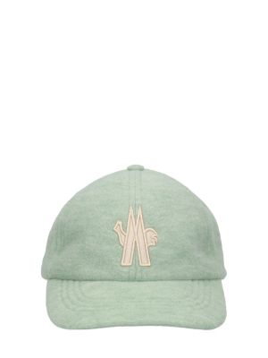 Cappello con visiera di lana Moncler Grenoble verde