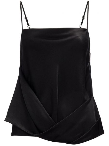 Satin top mit drapierungen Jw Anderson schwarz