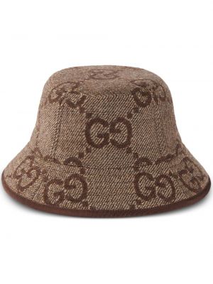 Vlněný klobouk Gucci hnědý