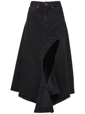 Džínsová sukňa s vysokým pásom Y/project čierna