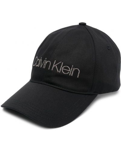 Кепка с вышивкой Calvin Klein, черная