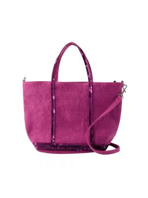 Leinen shopper handtasche mit taschen Vanessa Bruno pink
