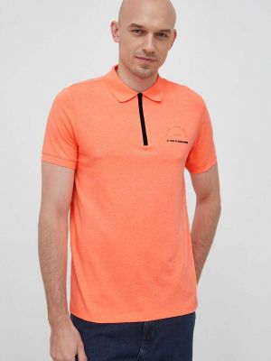 Тениска с дълъг ръкав с апликация Karl Lagerfeld оранжево