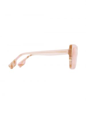 Okulary przeciwsłoneczne w kratkę z nadrukiem Burberry różowe