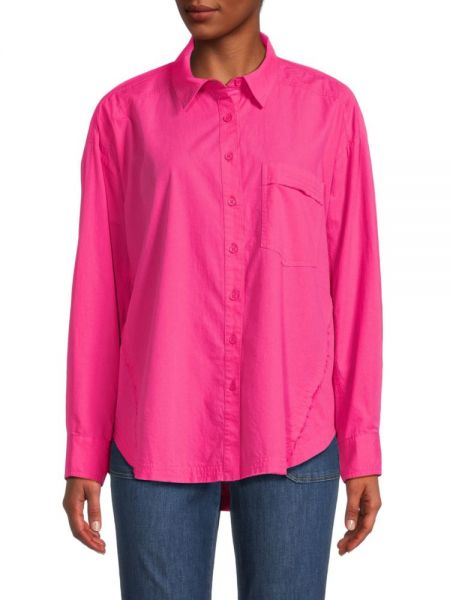 Хлопковая рубашка Vintage Havana розовая