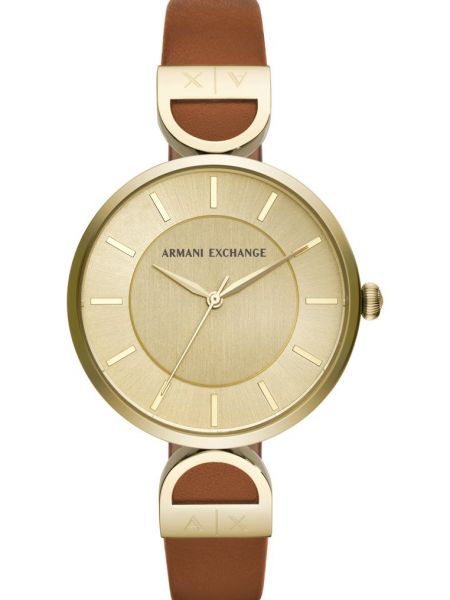 Zegarek Armani Exchange brązowy