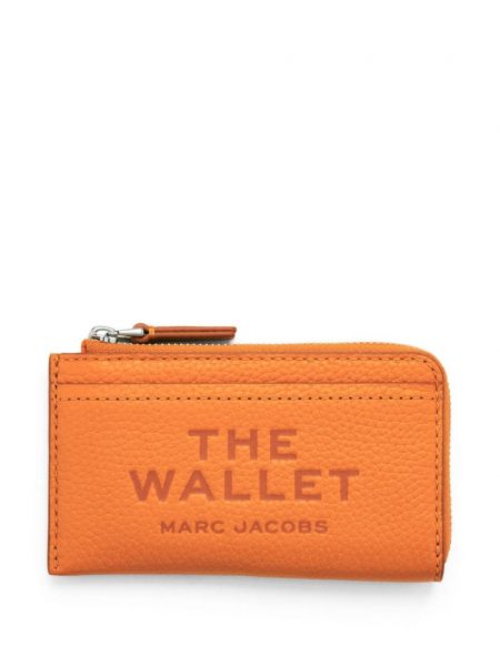 Bőr pénztárca Marc Jacobs narancsszínű