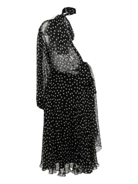 Sukienka midi szyfonowa w grochy Dolce And Gabbana