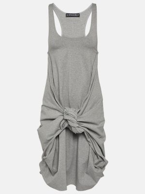 Βαμβακερή φόρεμα από ζέρσεϋ Y Project γκρι