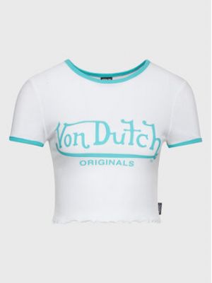 Priliehavé tričko Von Dutch biela