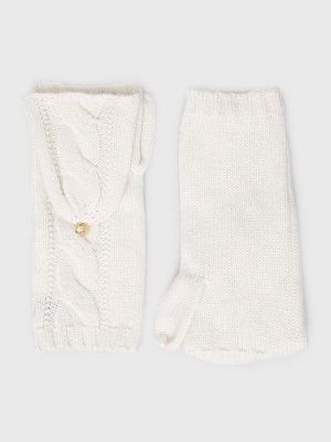Vlněné rukavice Lauren Ralph Lauren bílé