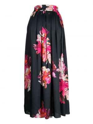 Květinové dlouhá sukně Manning Cartell černé