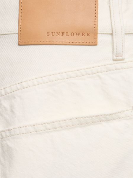 Laia lõikega teksapüksid Sunflower valge