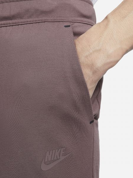 Флисовые джоггеры слим Nike коричневые