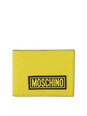 Portfel skórzany Moschino Pre-owned żółty