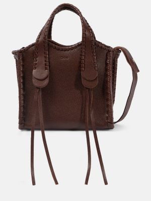Leder shopper handtasche Chloã© braun
