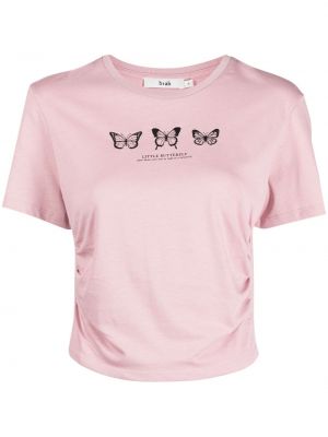 Bavlnené tričko s potlačou B+ab ružová