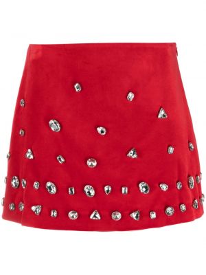 Křišťálové mini sukně Vivetta červené