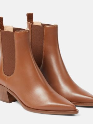 Leder ankle boots Gianvito Rossi braun