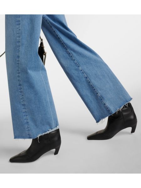 Slim fit high waist skinny jeans ausgestellt Frame blau