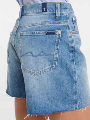 Kratke jeans hlače 7 For All Mankind modra