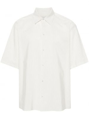 Dryžuota šilkinė marškiniai Lanvin balta
