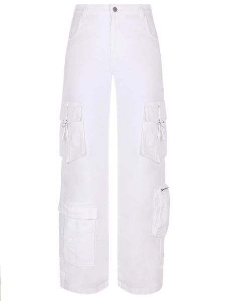 Белые хлопковые прямые джинсы 3x1
