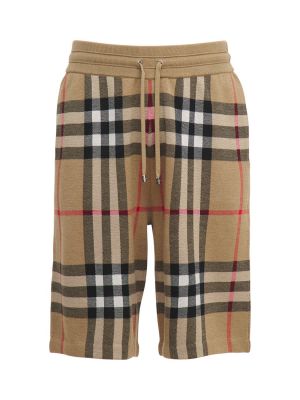 Kontrolleret silke uld shorts Burberry beige