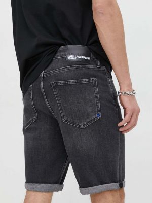 Džínové šortky Karl Lagerfeld Jeans šedé