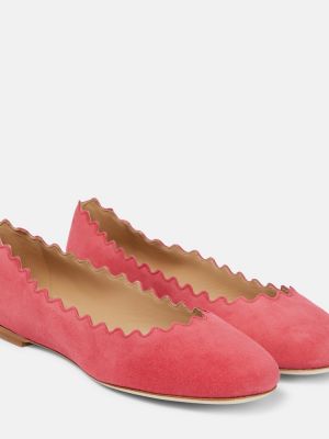 Szarvasbőr balerina cipők Chloã© piros