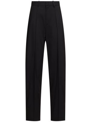 Vlněné kalhoty Isabel Marant černé