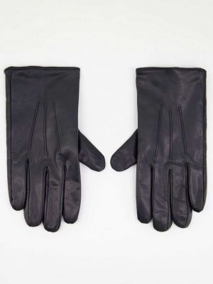 Черные кожаные водительские перчатки Paul Costelloe