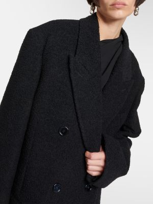 Μάλλινο παλτό Acne Studios μαύρο