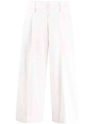 Pantaloni culottes Brunello Cucinelli alb