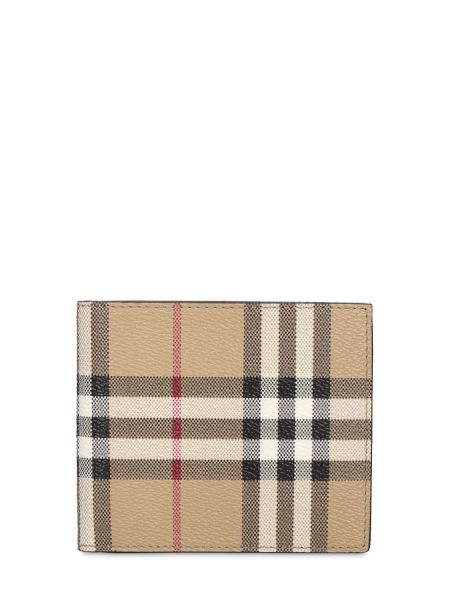 Sjekket lommebok Burberry beige