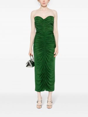 Sukienka wieczorowa z dżerseju drapowana Costarellos zielona