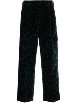 Kargo hlače s potiskom z leopardjim vzorcem Oamc