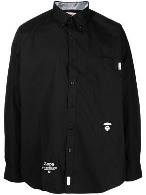 Βαμβακερό πουκάμισο Aape By *a Bathing Ape® μαύρο