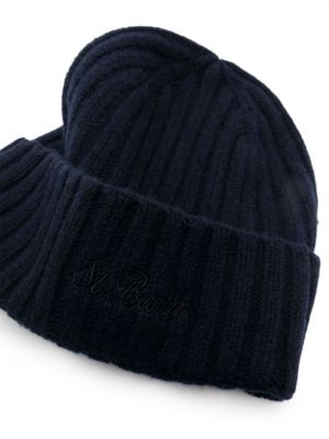 Haftowana czapka chunky Mc2 Saint Barth niebieska