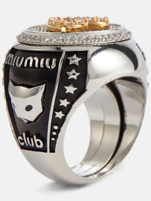 Prsten s kristalima Miu Miu srebrena