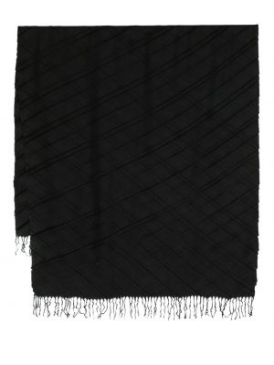 Плисиран шал с ресни Emporio Armani черно